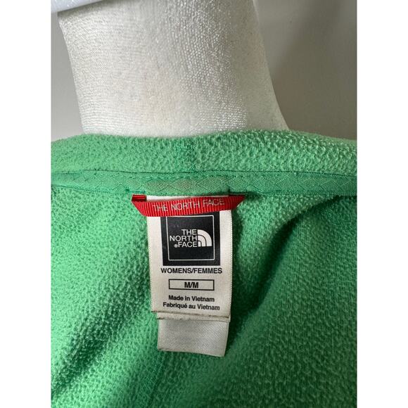 The North Face Green Fleece Zip Up Jacket Size M - Picture 5 of 6